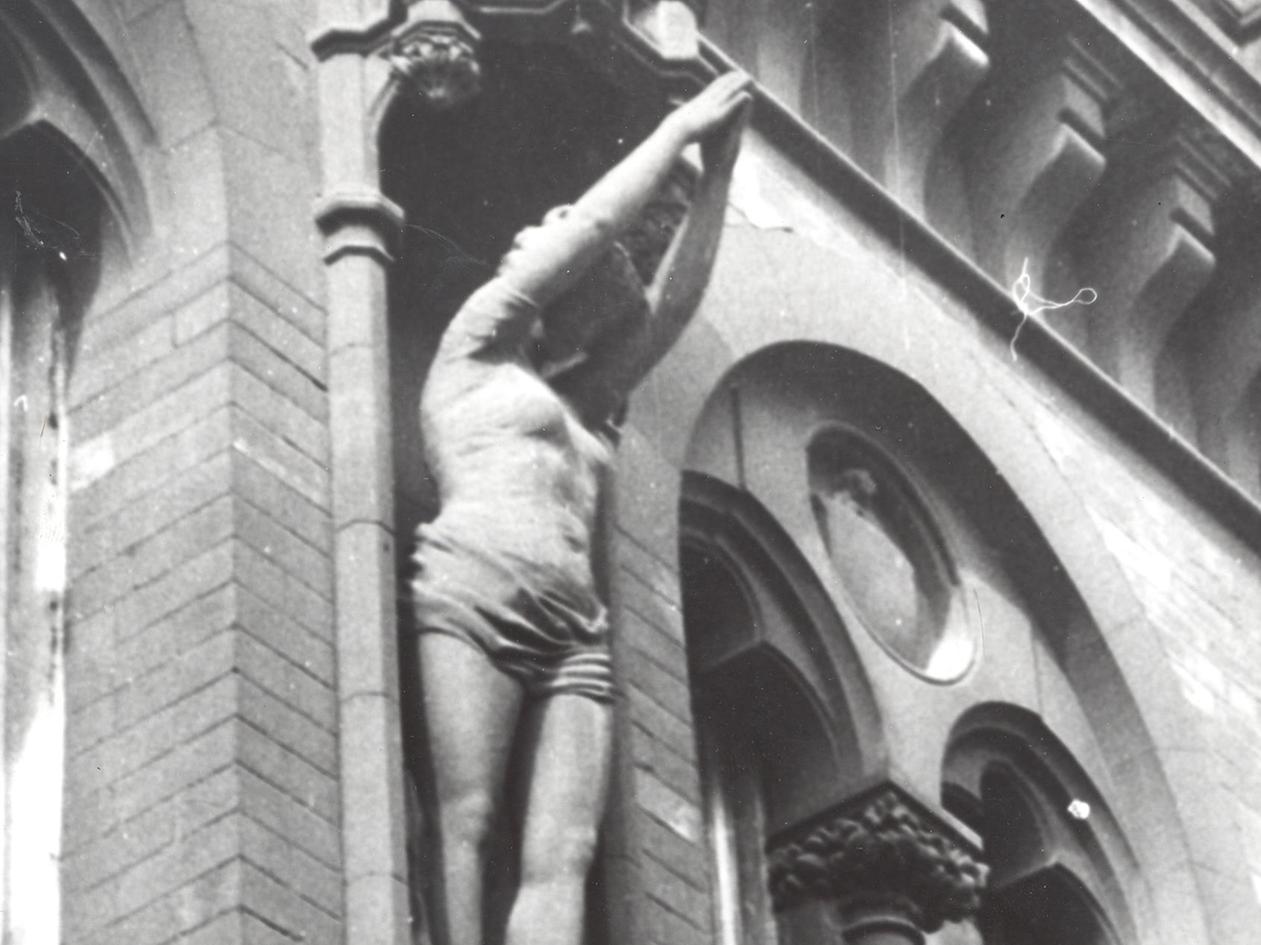 The caption in our archive says this is the statue on the well of Cookridge Street baths in Leeds.