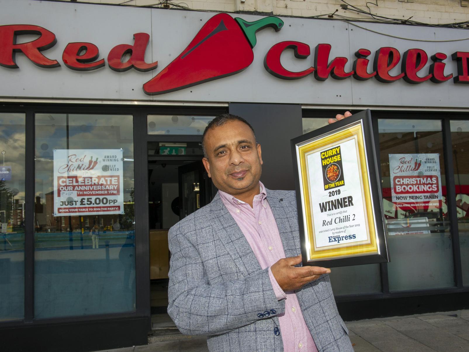 This year we have a new winner second to naan in the top spot is Red Chilli II on Kirkgate.