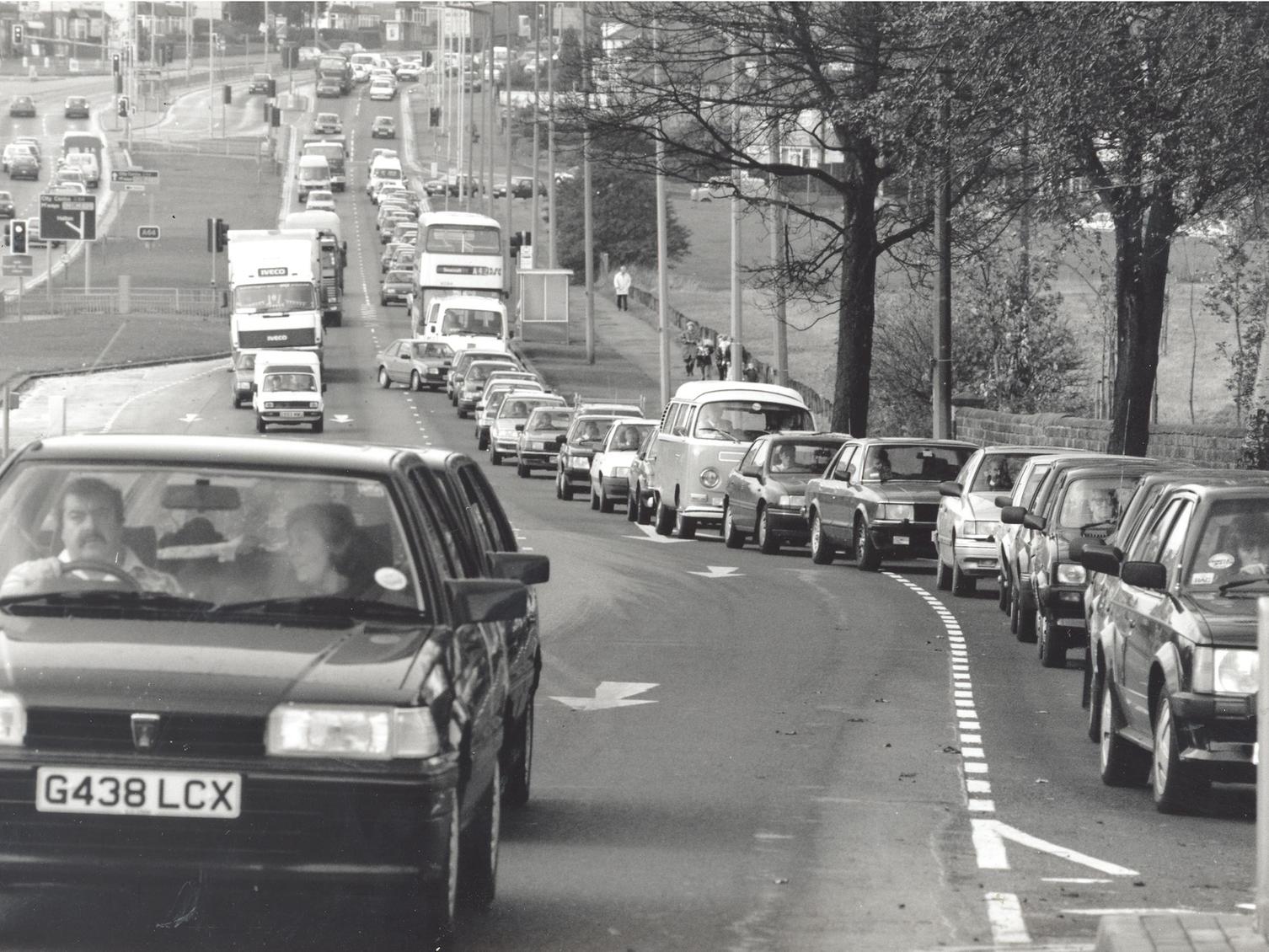 Traffic congestion on York Road in the early 1990s.