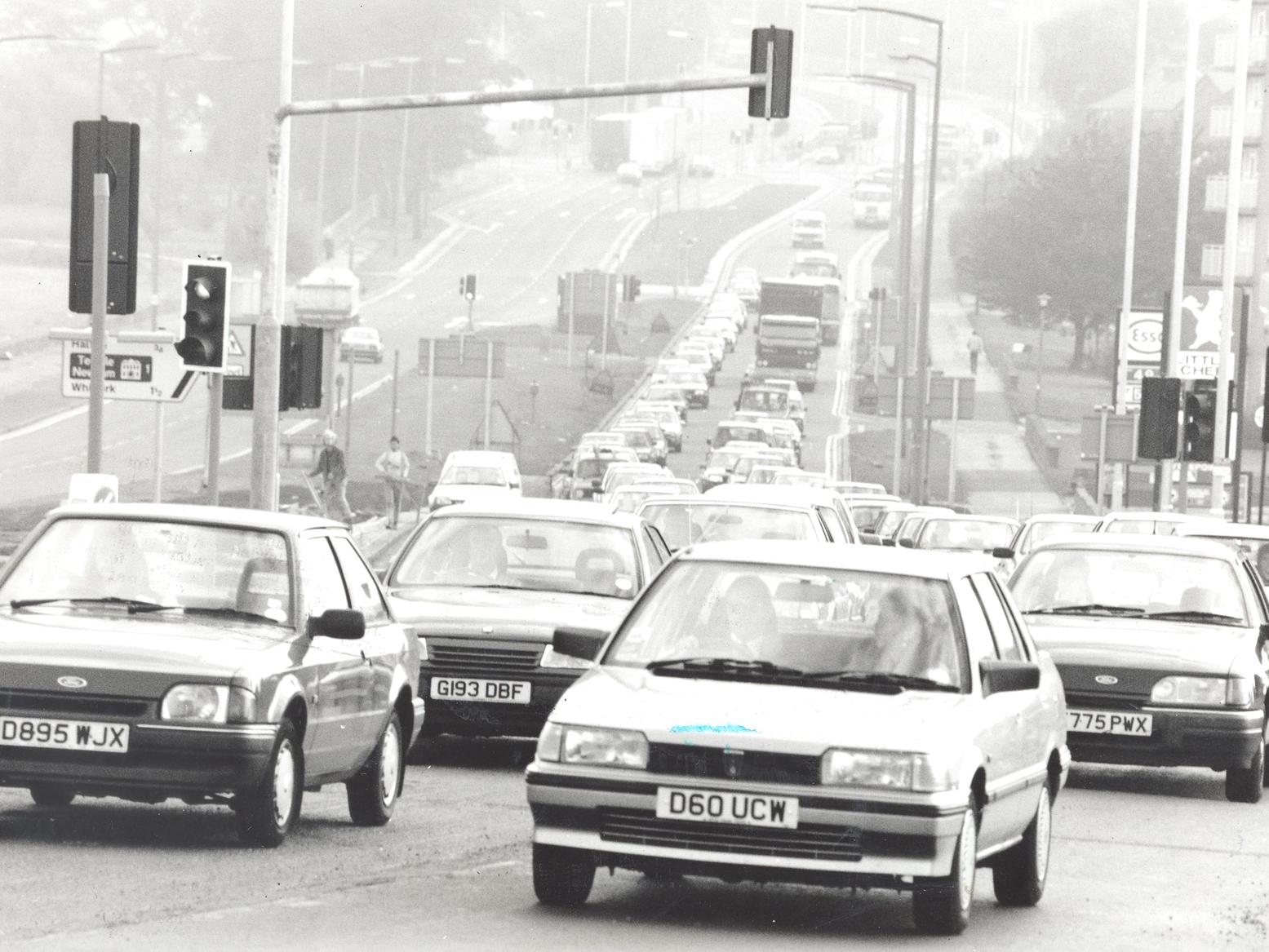 Queues, queues and more queues at Selby roundabout on York Road