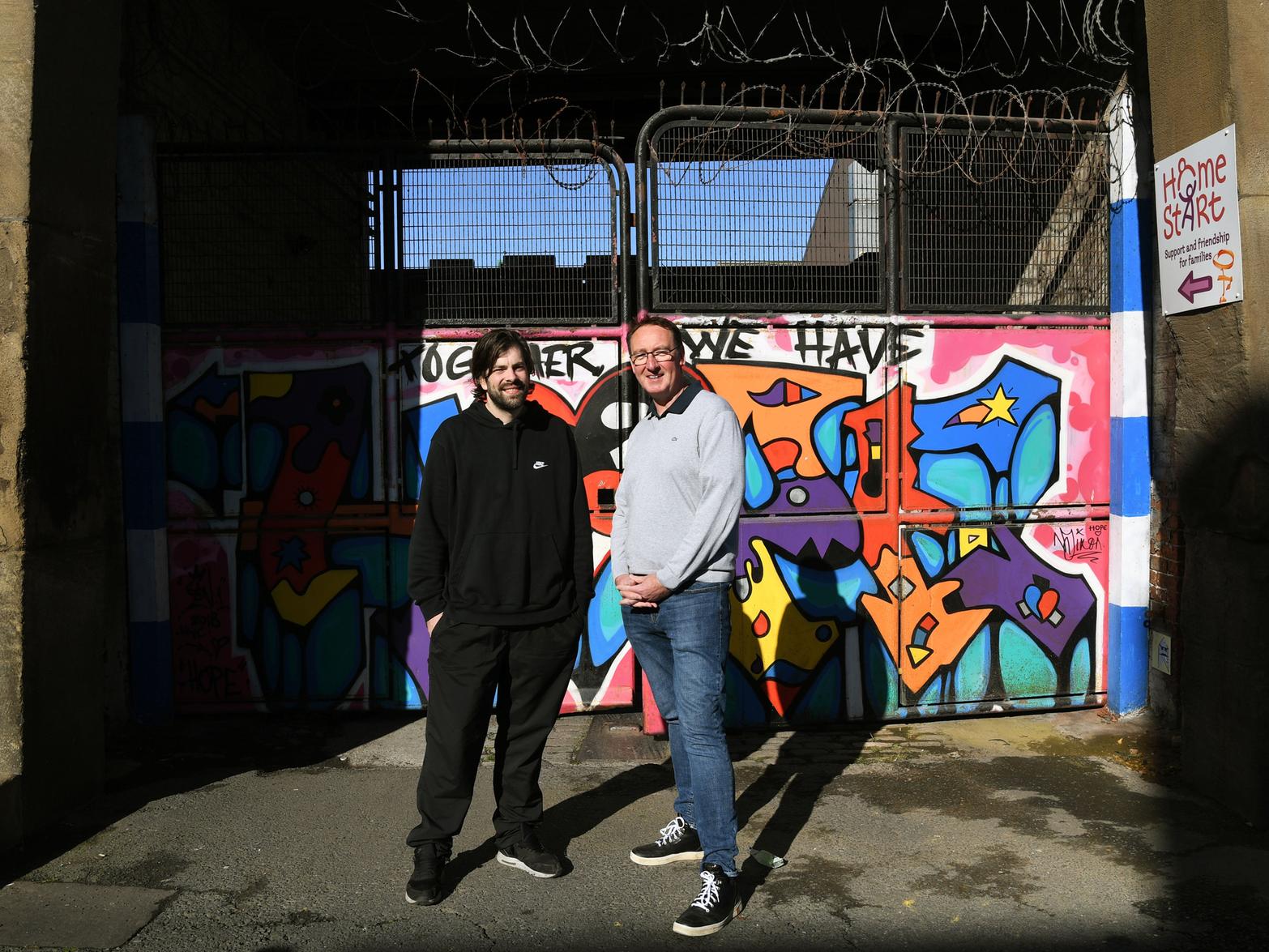 Tom Smith, MAPs co-founder and project director with John Wright, previous landlord of Hope Foundry.