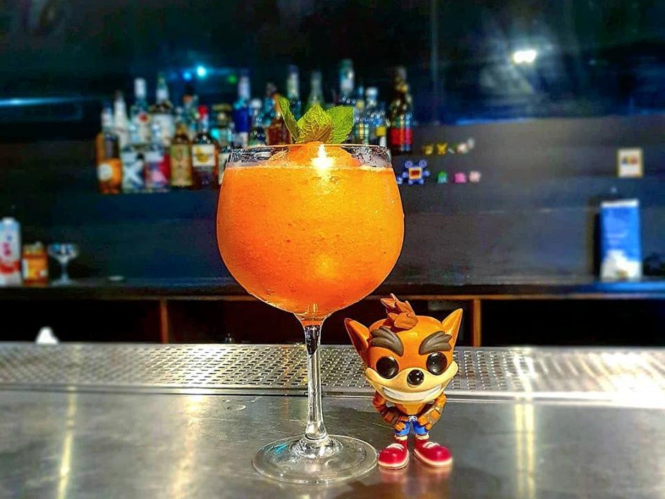 The bar offers a range of gaming-theme cocktails