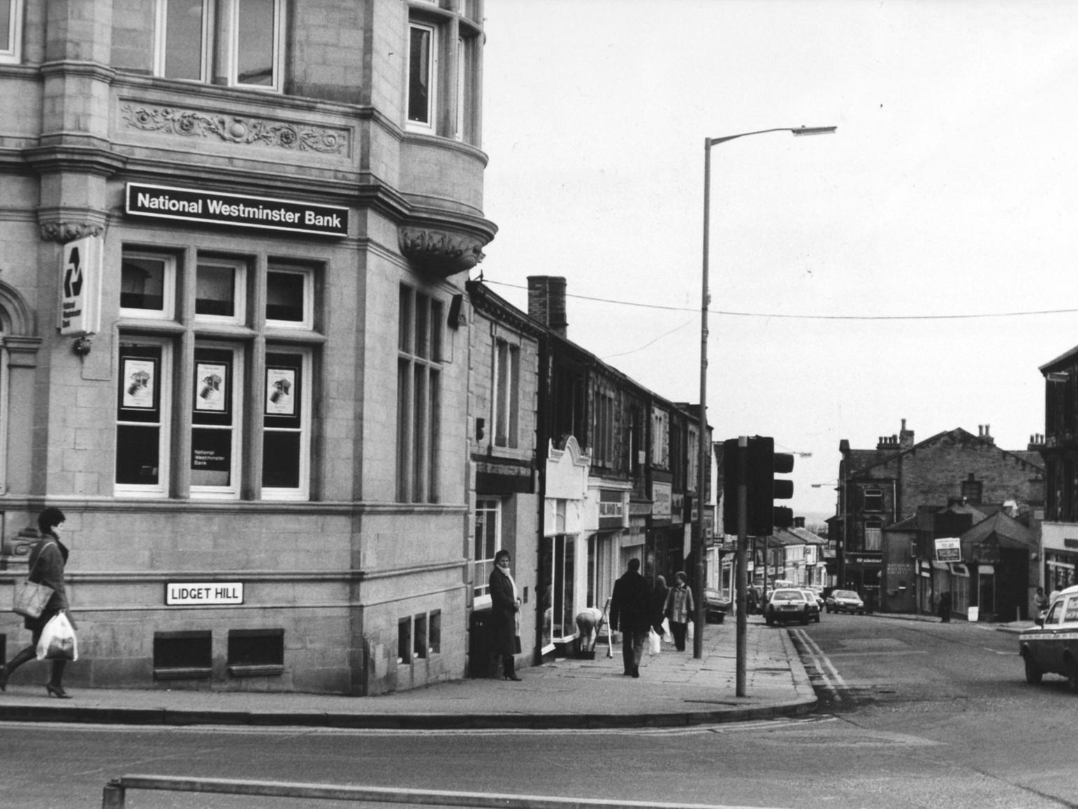 Lidgett Hill. The NatWest was the scene of an armed raid.