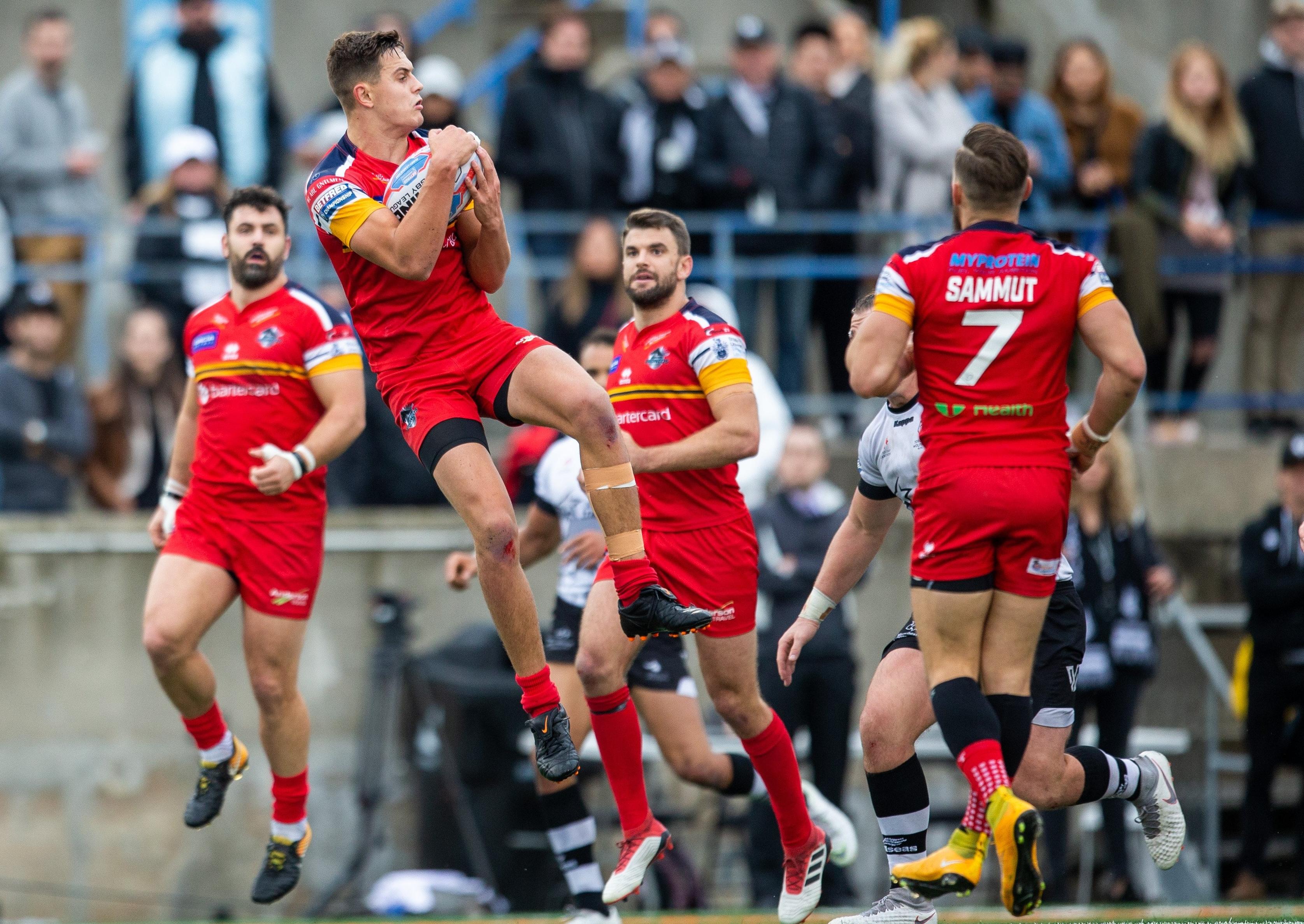 New Wakefield Trinity player Alex Walker in action for London Broncos in last year's Million Pound Game against Toronto Wolfpack.