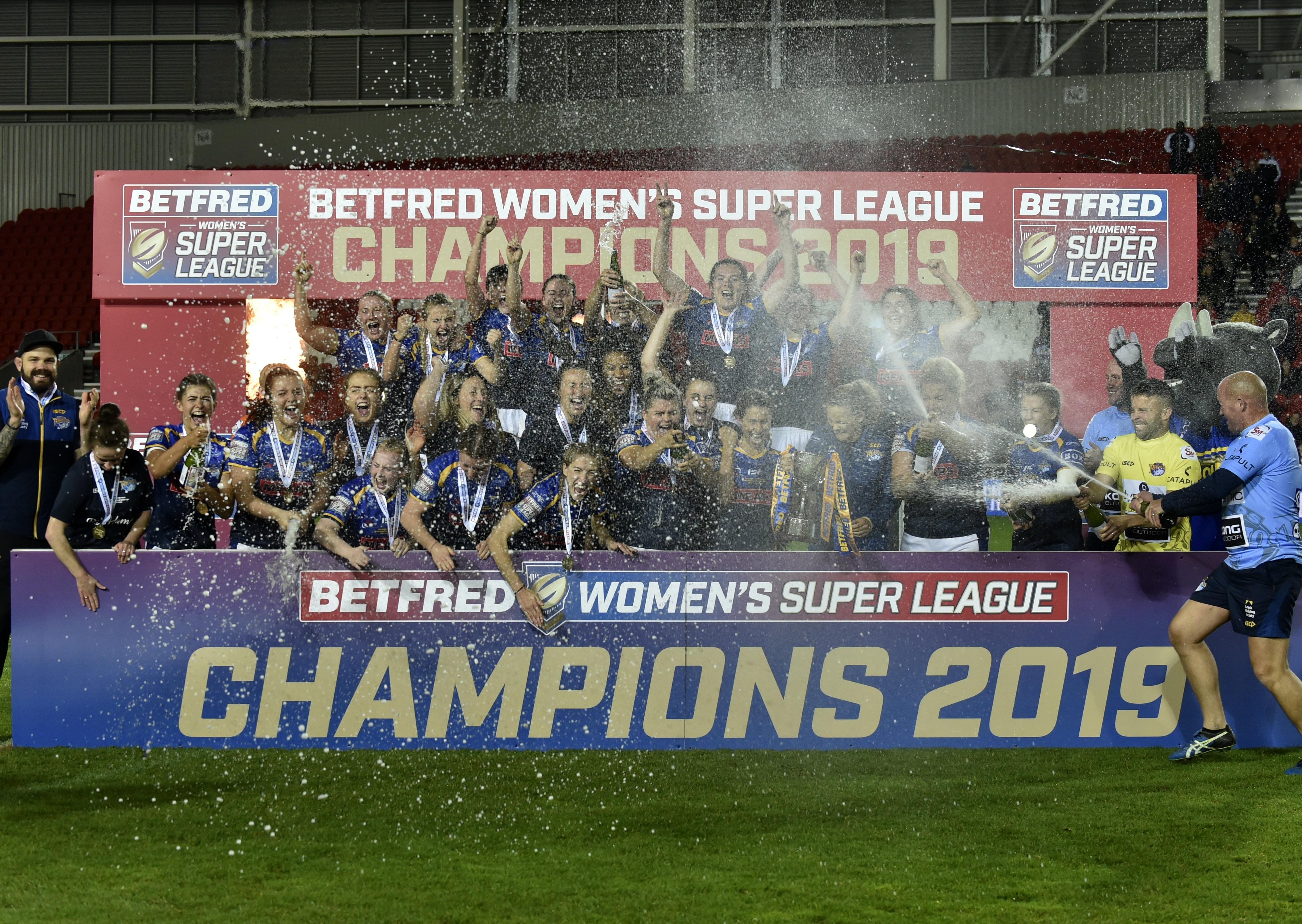 Women's Super League Grand Final winners, Leeds Rhinos. PIC: Steve Riding