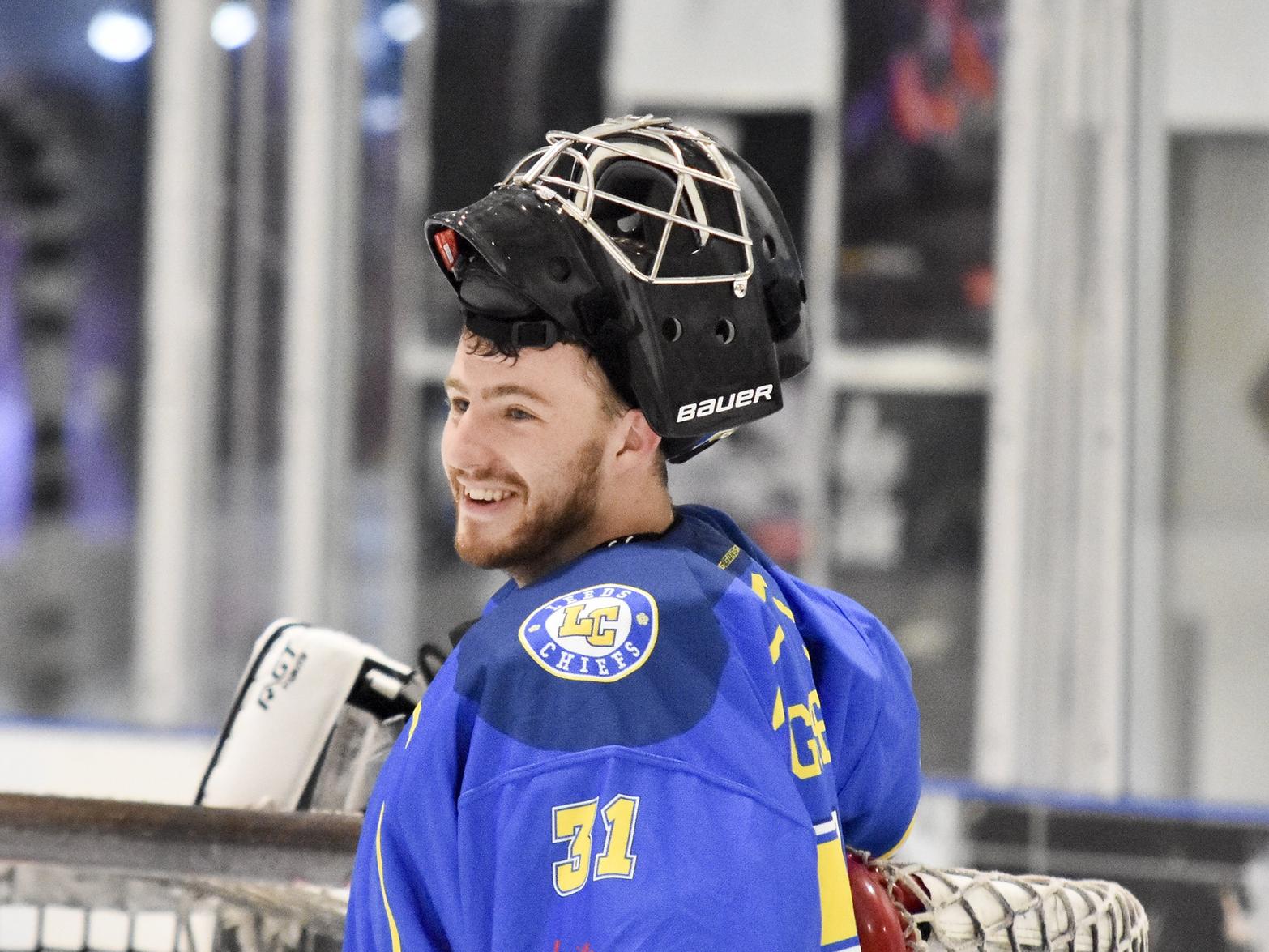 CLEAN SHEET: Sam Gospel was able to record his first shutout in Leeds Chiefs' colours. Picture courtesy of Steve Brodie.