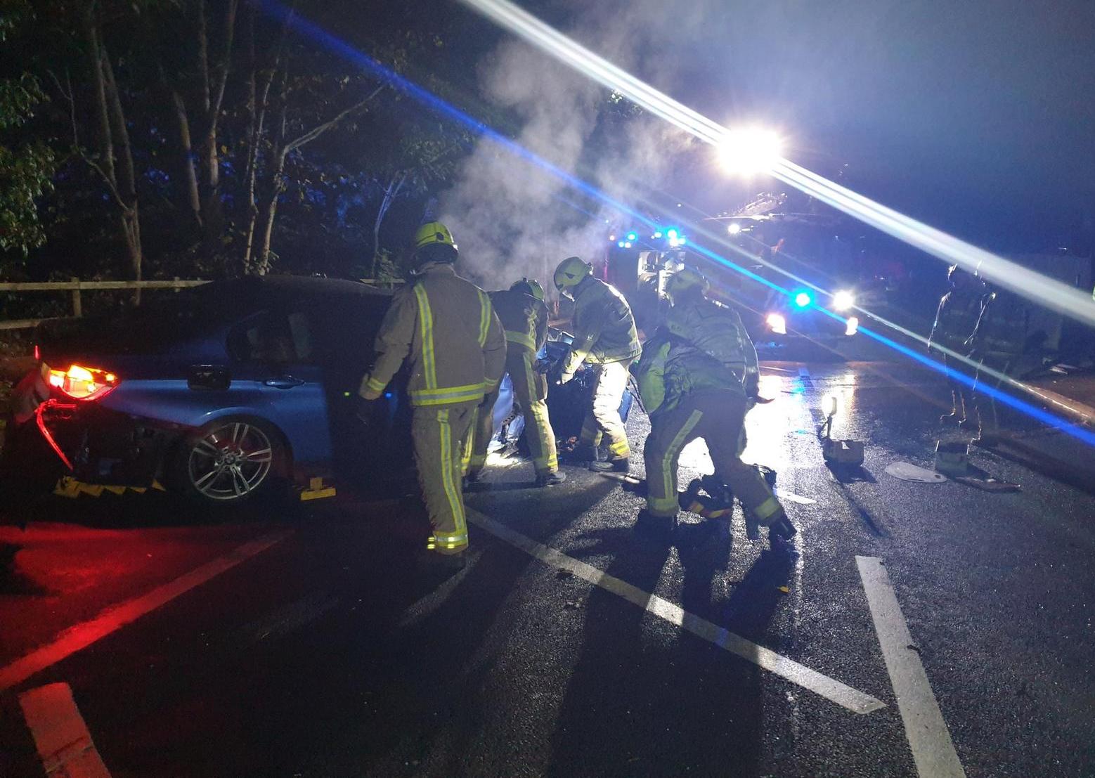 The scene of a serious crash in Huddersfield. Photo: Traffic Save @WYP_TrafficDave