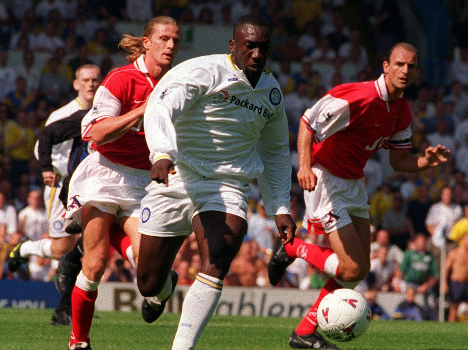 "Jimmy Floyd Hasselbaink debut and he grabbed the equaliser. Instantly my fav player for a while. Got bought a LUFC shirt for my birthday, but couldnt afford to have that beast of a name printed. Ha." - David Roche @davidroche95