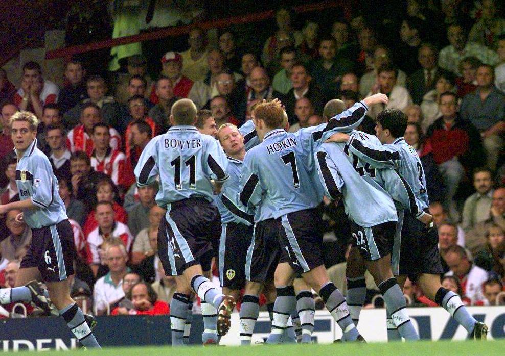 Popularly known as The Lazio, this blue Puma shirt was worn by Leeds as Michael Bridges scored a memorable hat-trick against Southampton in only his second match for the club.