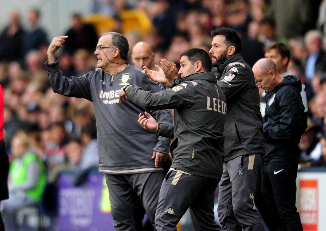 Marcelo Bielsa and his coaching team.