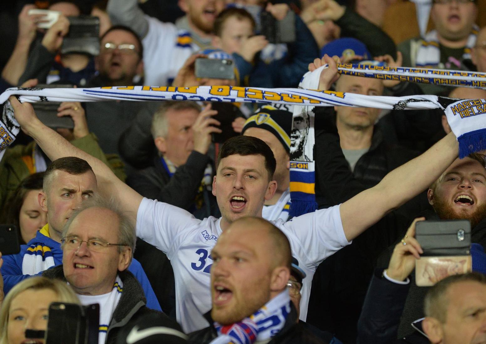 Leeds United fans in full voice.