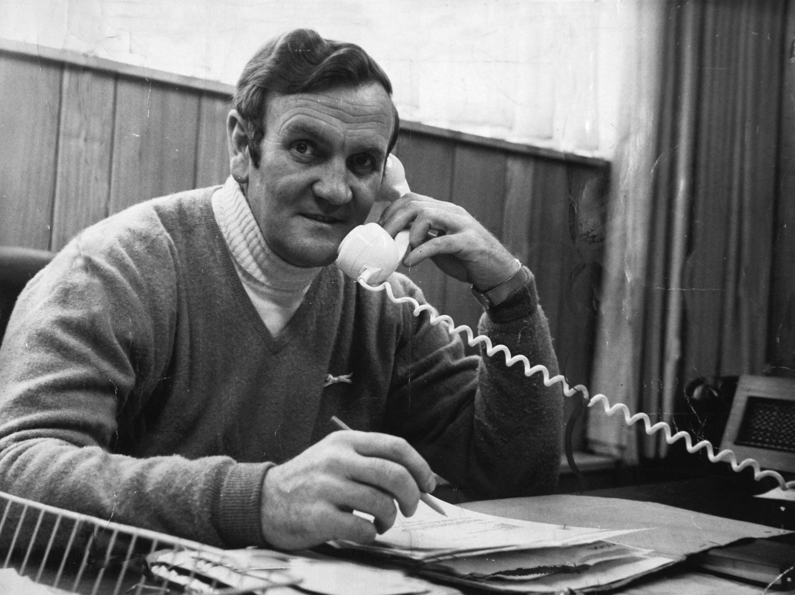 THE BOSS: Don Revie, at work in his office at Elland Road in 1971.