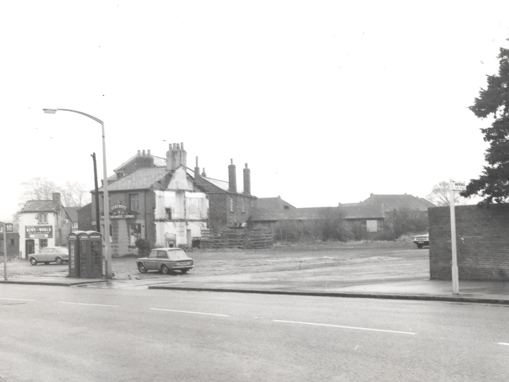Cottages had been demolished to make way for Leeds Corporation's planned redevelopment of Seacroft. The two shops were also due to be demolished and replaced.