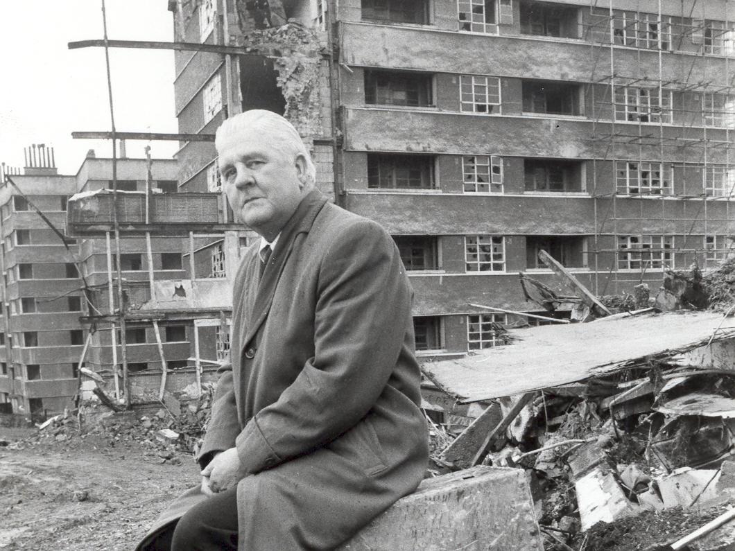 The rise and fall of Quarry Hill Flats was set to verse by Frank Harrington who has seen them built and demolished.