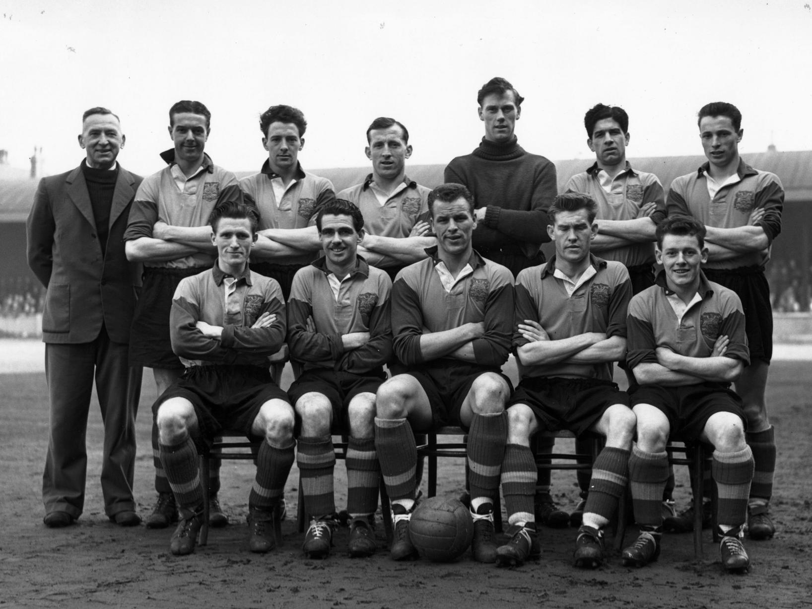 Pictured on the back row, far right, Hair played his entire professional career for Leeds United between 1948 and 1964.