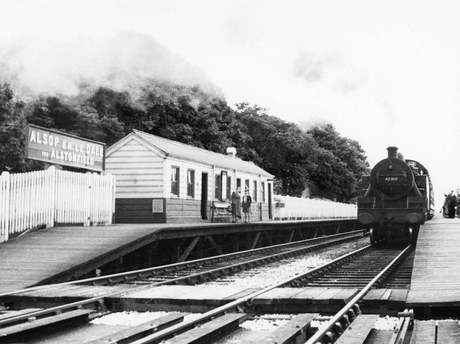 A service from Uttoxeter to Buxton at Alsop-en-le-Dale, August 1953.