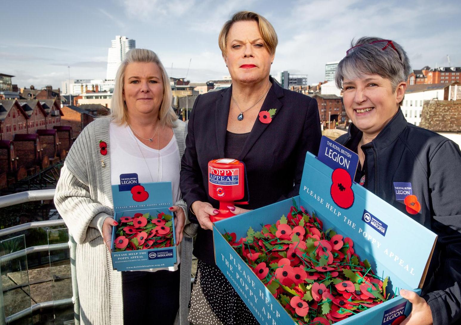 Eddie Izzard joins forces with collectors in Leeds for the 2019 Poppy Appeal.