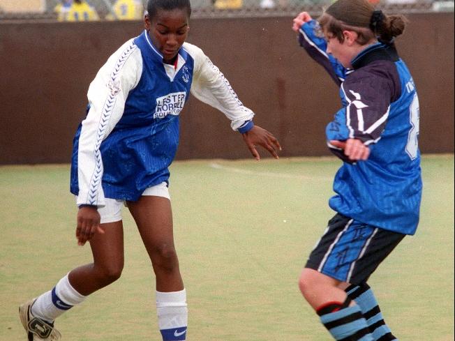 Centenary Cup 1998, North of England Womens 5-a-side, South Leeds Stadium. Leeds City Vixens up against Trafford Ladies "A"
