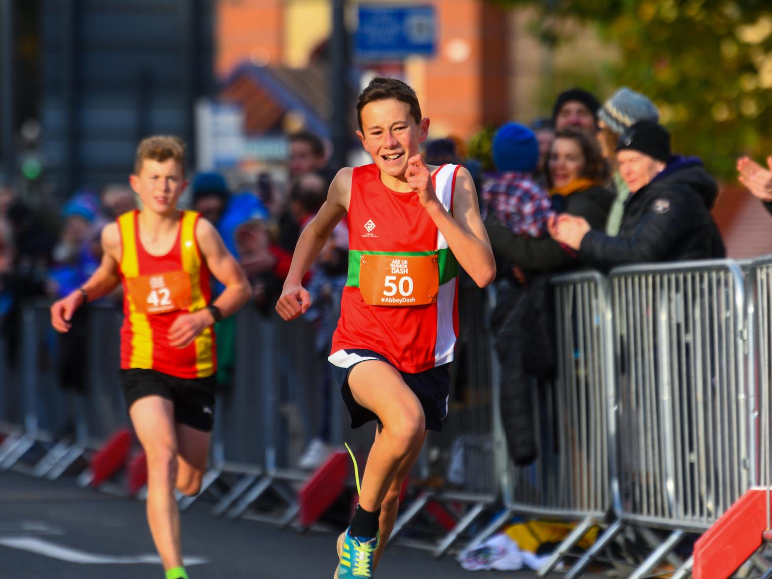 Youngsters taking part in the junior race.