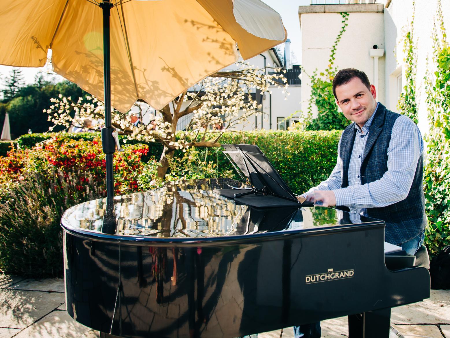 Sean Rowland at his piano.