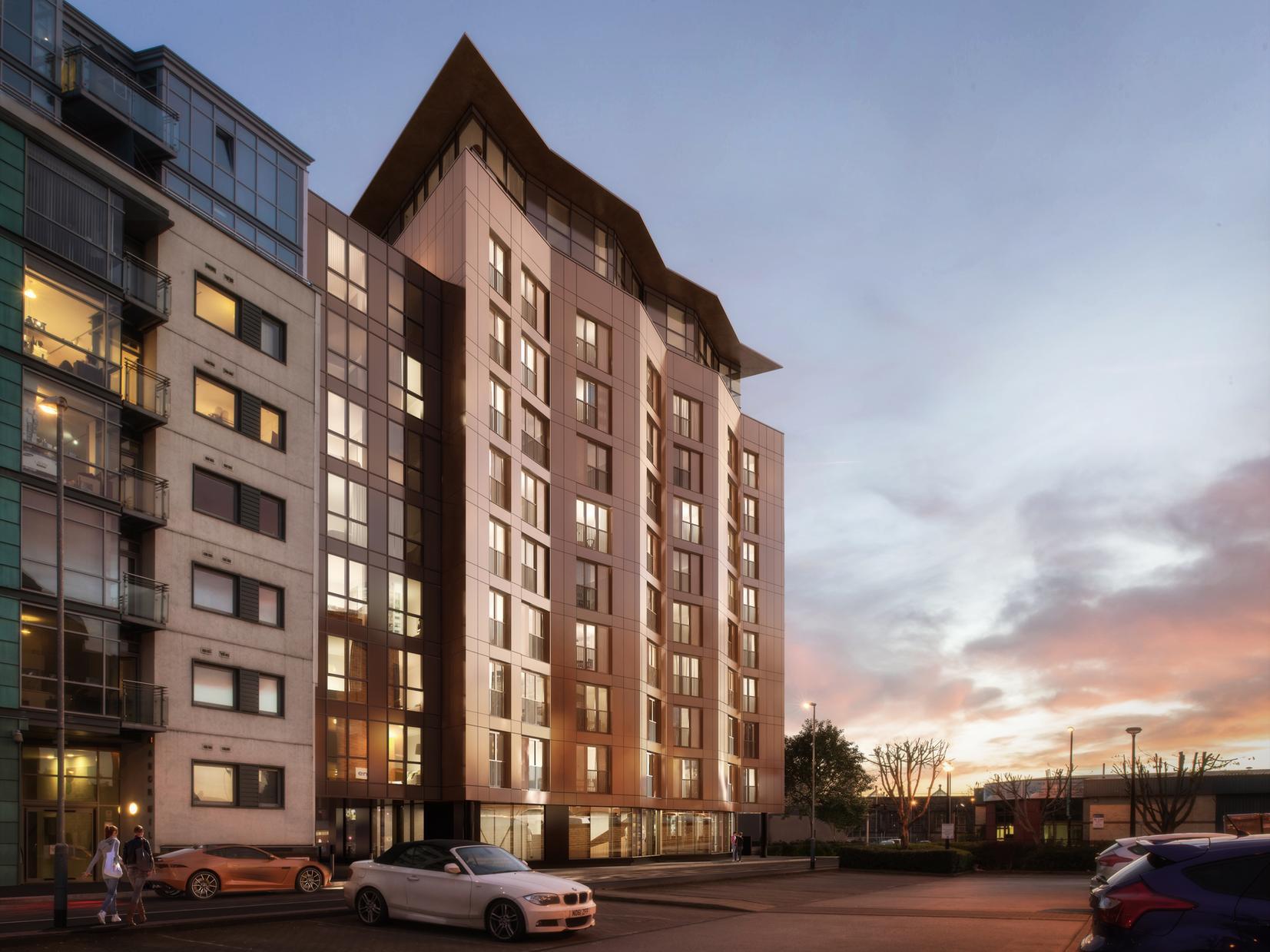 An artists' impression of the development