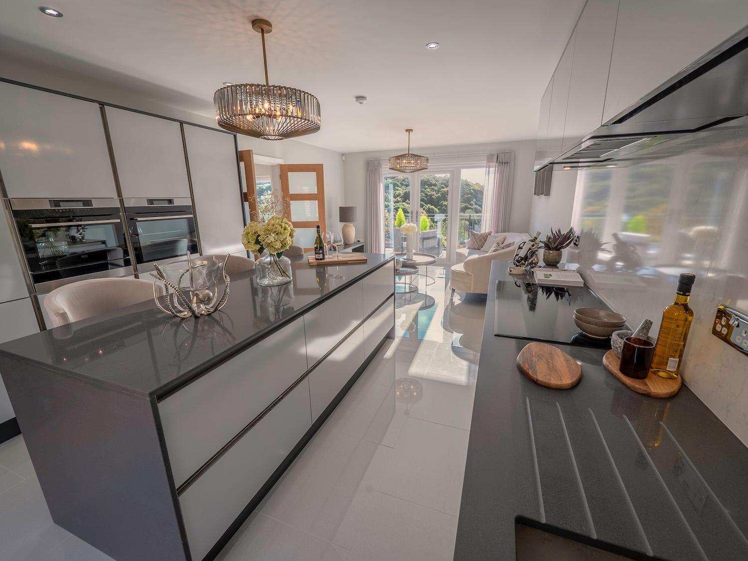 Luxury new residential development with spacious kitchens