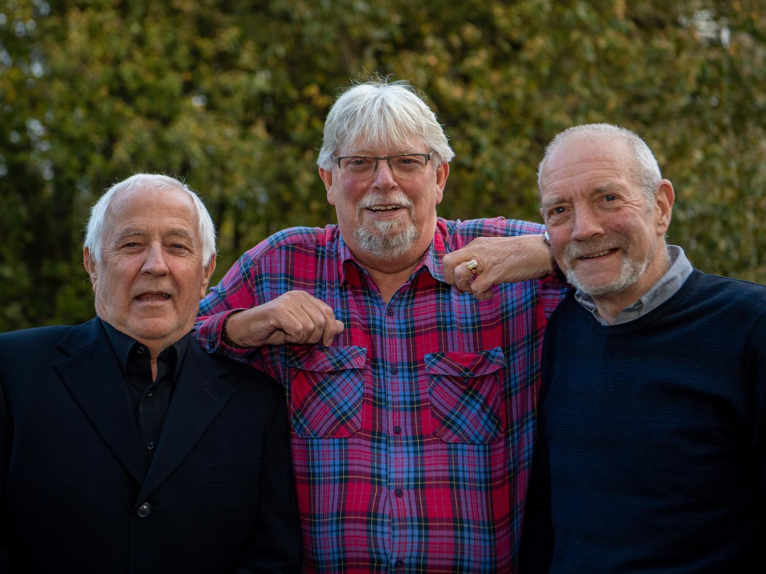 Three of the original Leeds band members of the Kaynes, who played gigs all over Leeds and abroad back in 60's. Pictured Andy Swallow, Ken Stobbs, and John Martin.