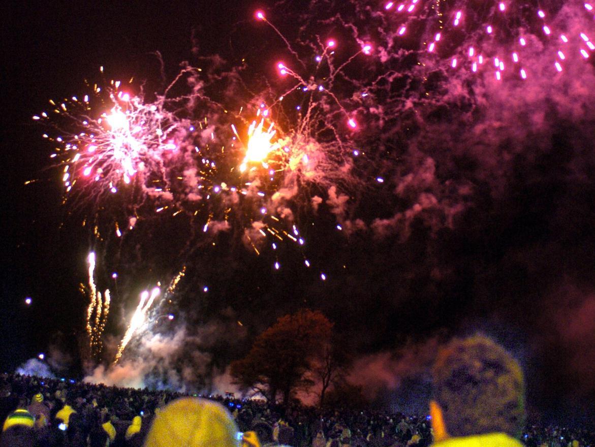 The firework display at Roundhay Park.