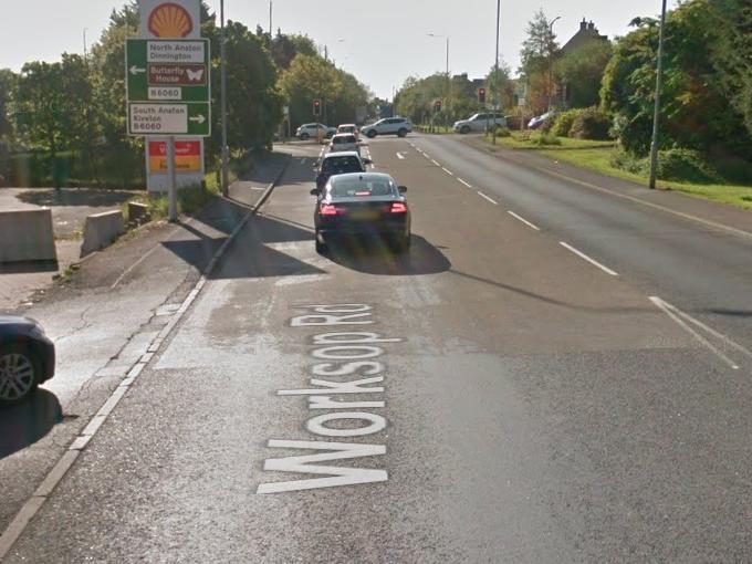 Traffic control (two-way signals) on A57 Worksop Road, South Anston, near Shell garage/Anston crossroads, due to new signalised pedestrian crossing, by Rotherham Borough Council. Delays likely until December 20, 2019.