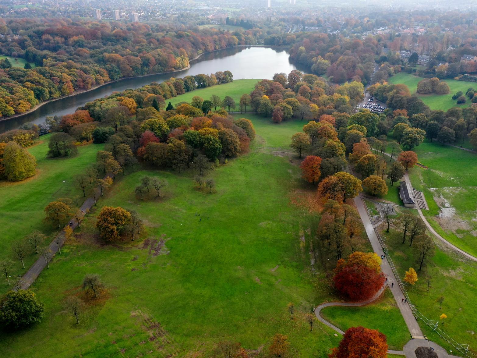 Roundhay Park from the air