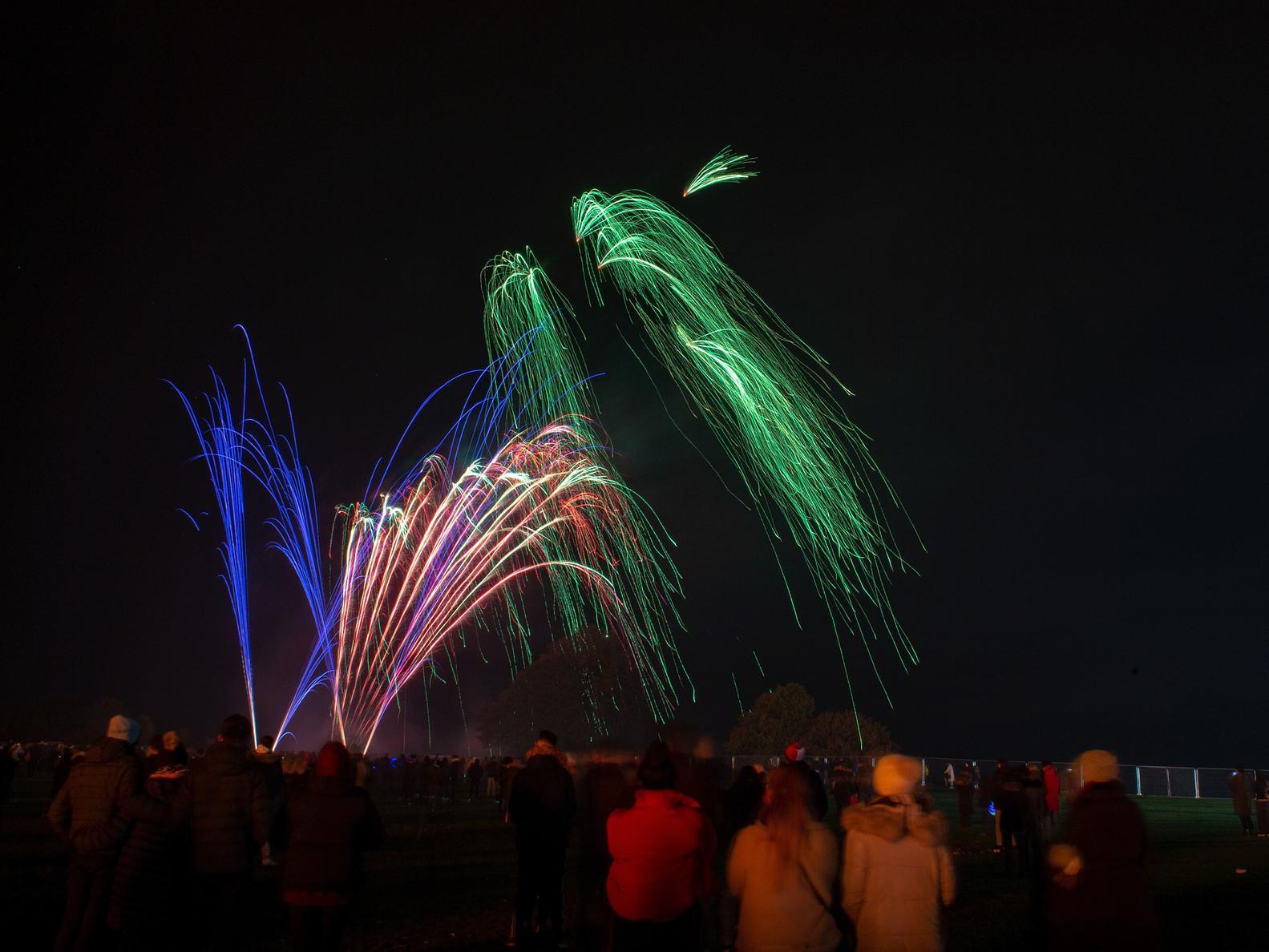 Many different types of fireworks were on display. cc Bruce Rollinson