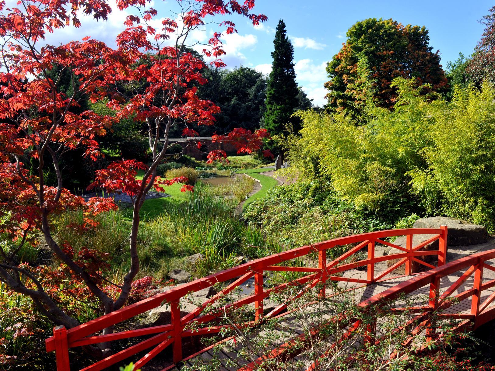 Originally opened in 1987, the Japanese Garden is a celebration of traditional oriental gardens, with various features and materials used to represent Japan's  mountains, woodland areas, waterfalls, lakes and grasslands.
