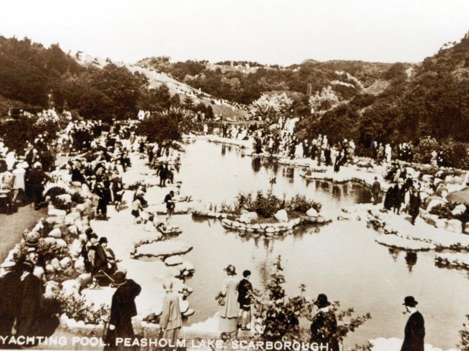The childrens yachting pool in the gardens was a popular pastime for children and adults.