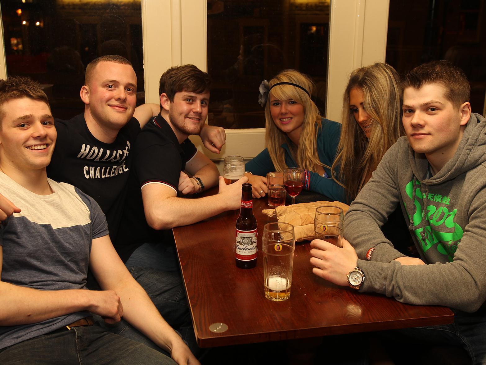 Jack, Craig, Mikey, Charlotte, Tash and Andy on a 2012 night out.