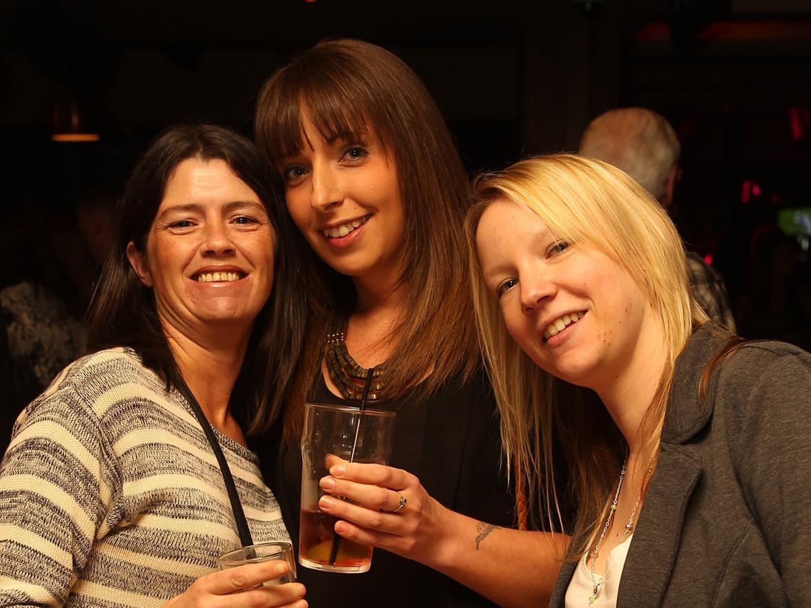 Jane, Sally and Kelly enjoyed a night on the town in 2012.