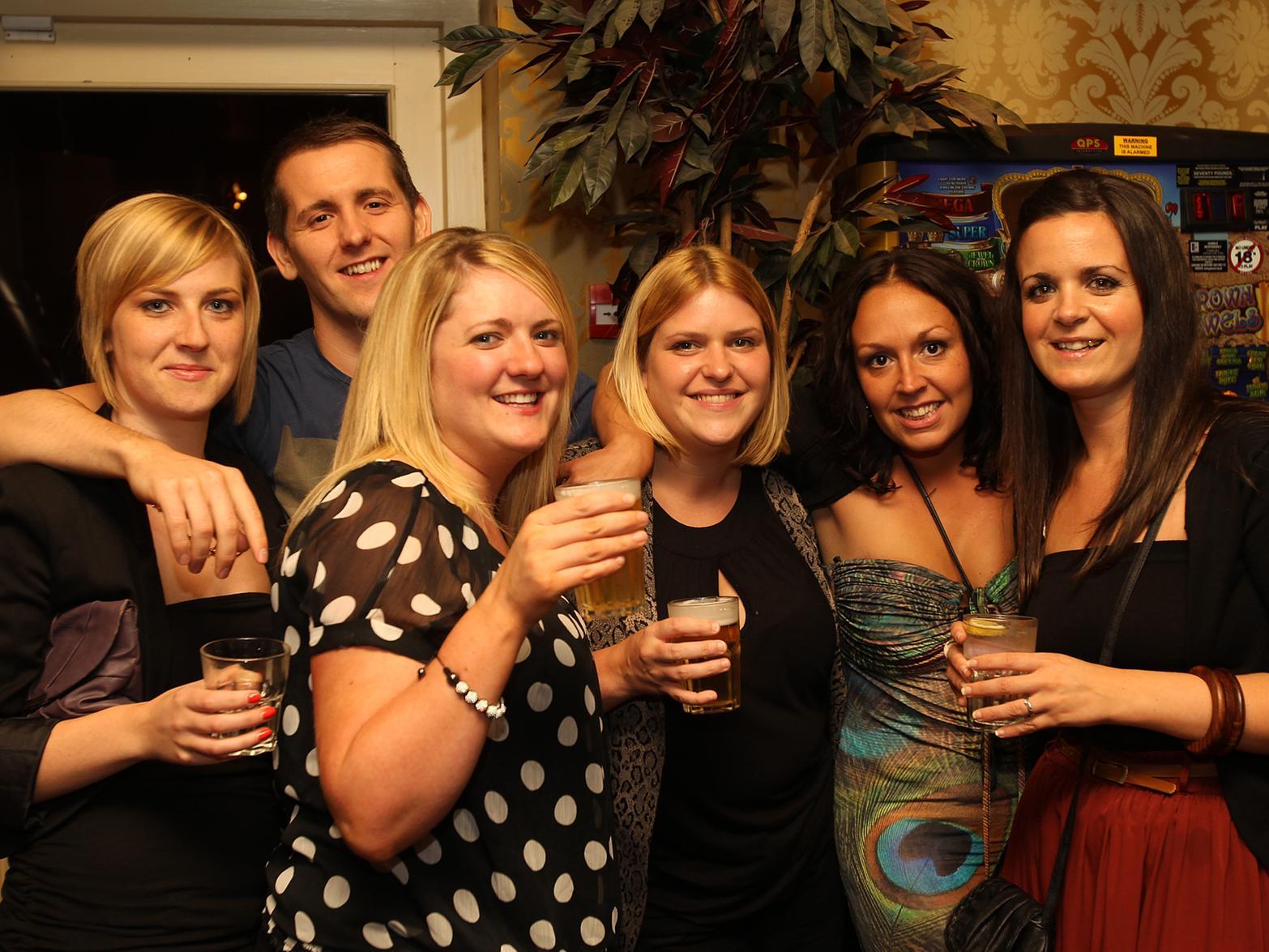 Fran, John, Laura, Siobhan, Belinda and Amy on the town back in 2012