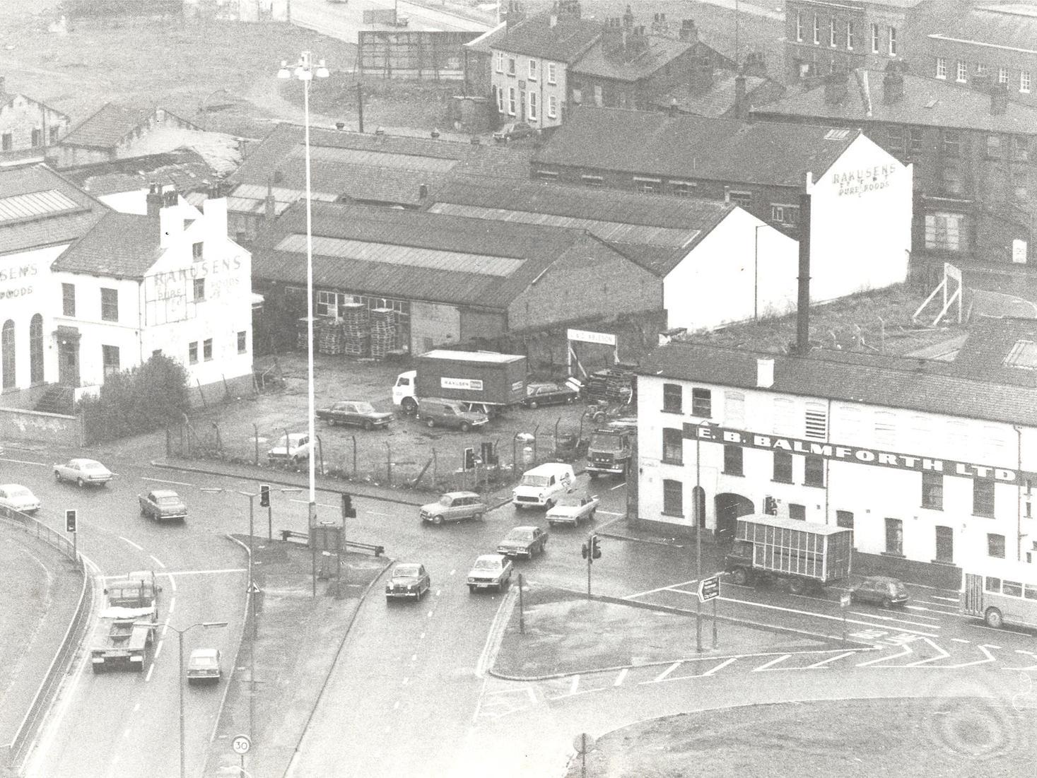 A danger junction in the mid 1970s with drivers travelling from North Street along Meanwood Road not able to see traffic emerging from the Harrogate-Wetherby direction.