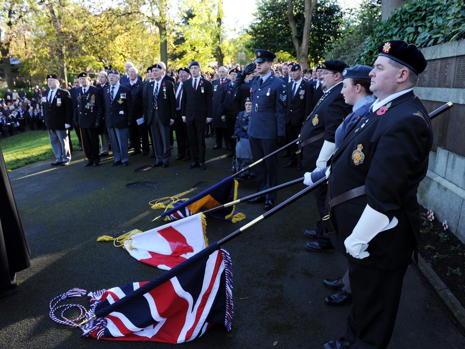The Remembrance Day service at Scatcherd Park in Morley.