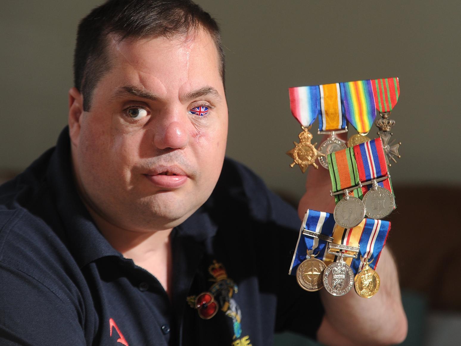 Veteran Simon Brown, from Morley, was blinded by sniper fire in Iraq in 2006. Image: Tony Johnson
