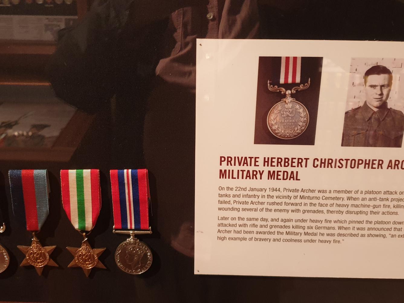 Private Herbert Christopher Archer - winner of the Military Medal.