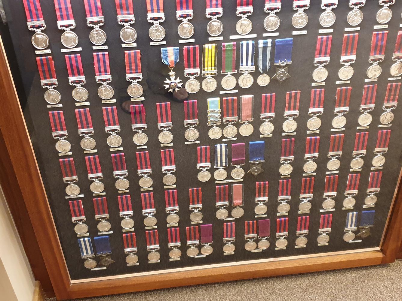 There are hundreds of medals on display