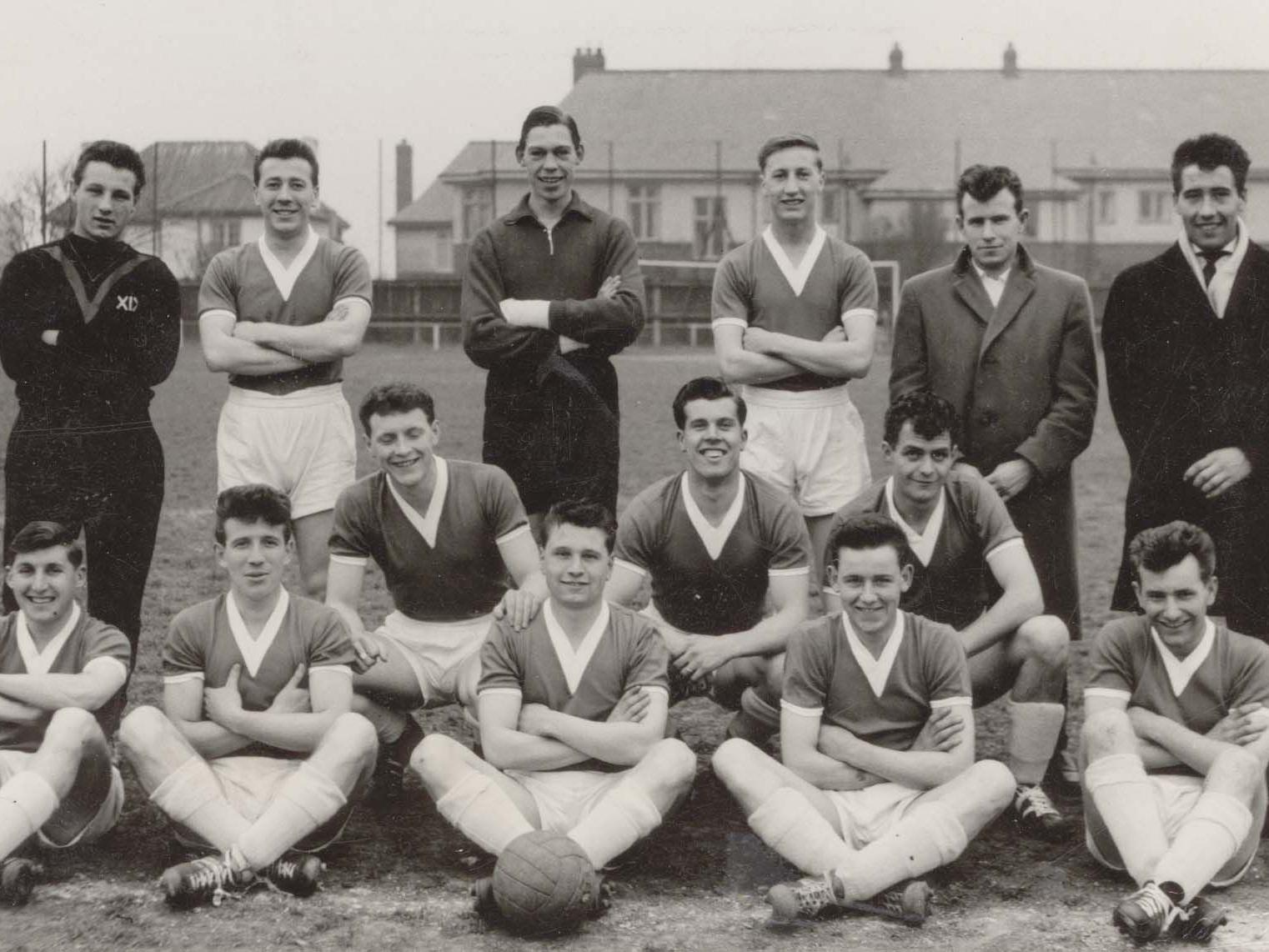 Football team prior to match with Whitby Town,Green Howards, 1st Bn 05.1960