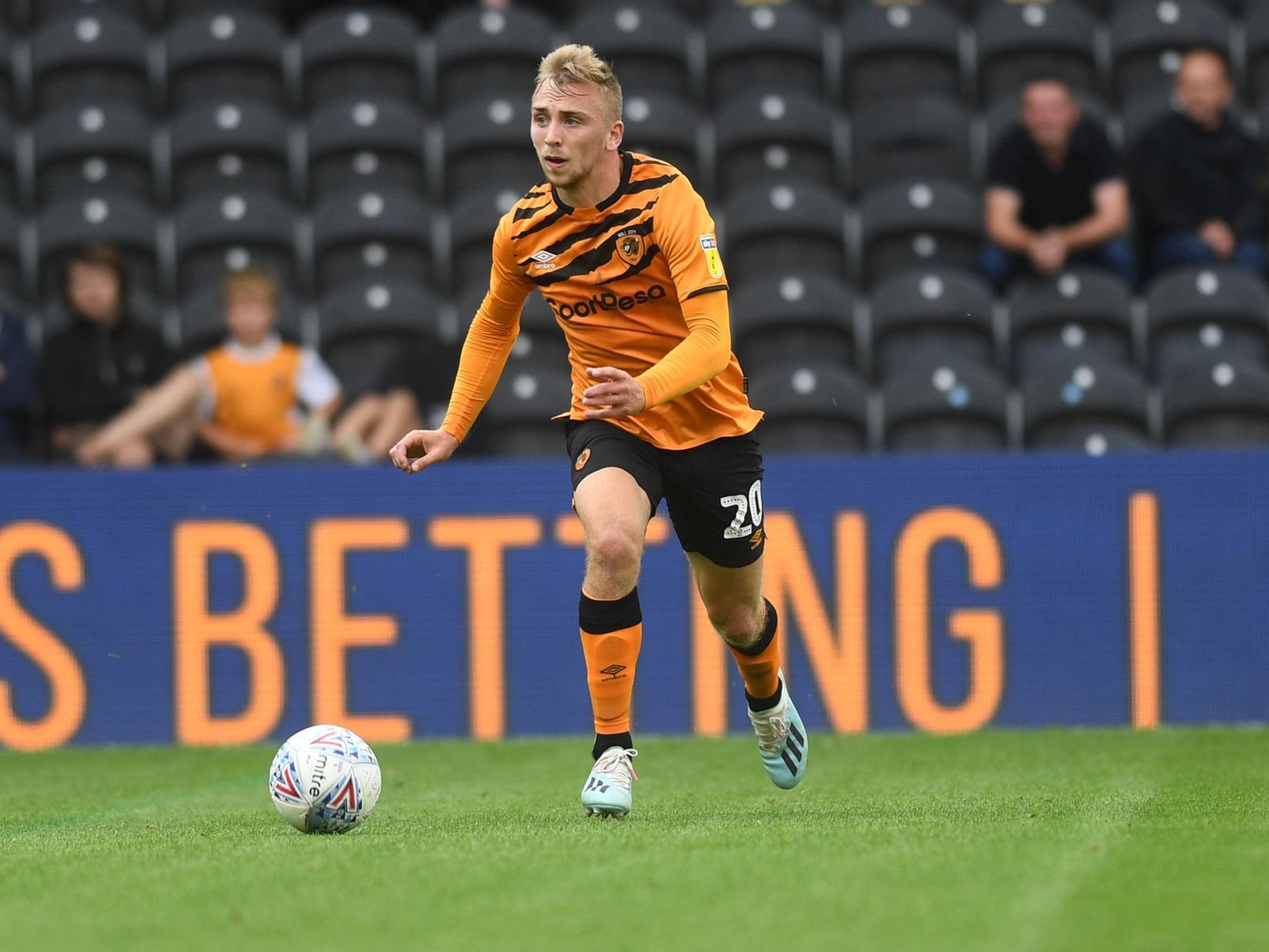 Hull City's 22-year-old forward/winger makes the XI on the right flank with an average rating of 7.3. Photo by Jonathan Gawthorpe.