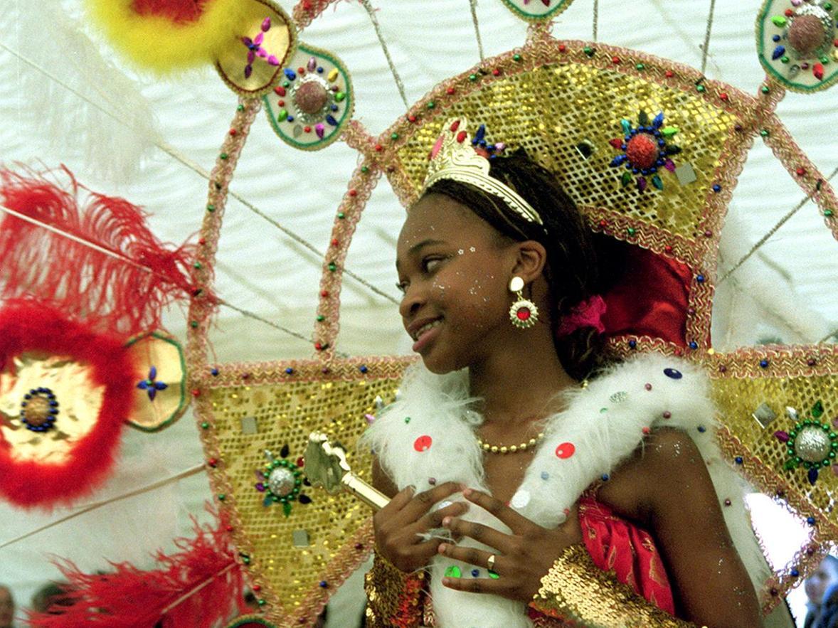 Felicia James, winner of the Carnival Princess contest at the Leeds West Indian Centre. She is pictured in a costume called Princess of Siam, designed by Gloria Fredrick of Leeds.