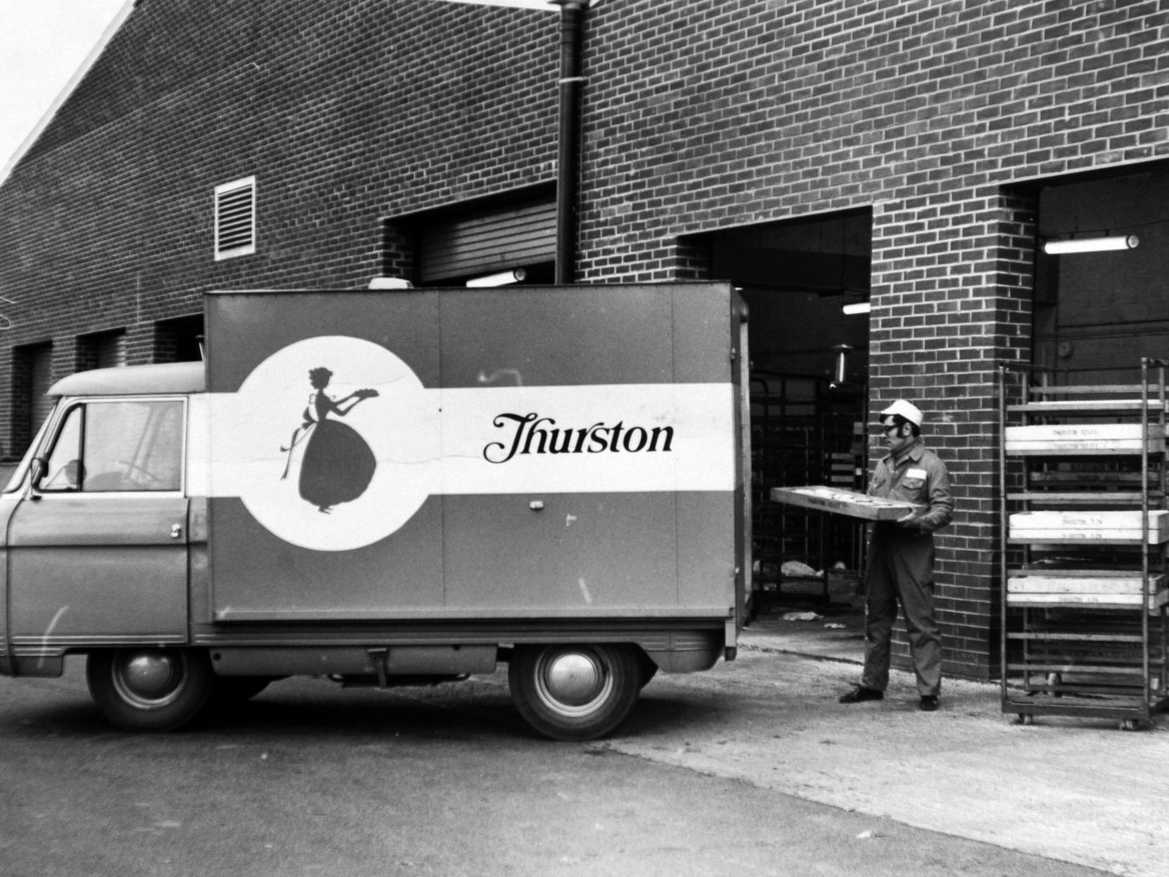 A van is loaded with freshly baked supplies at the new Thurston Bakery at Bramley in October 1974.