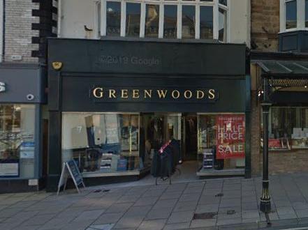 Greenwoods Menswear, on Parliament Street, went into administration.
