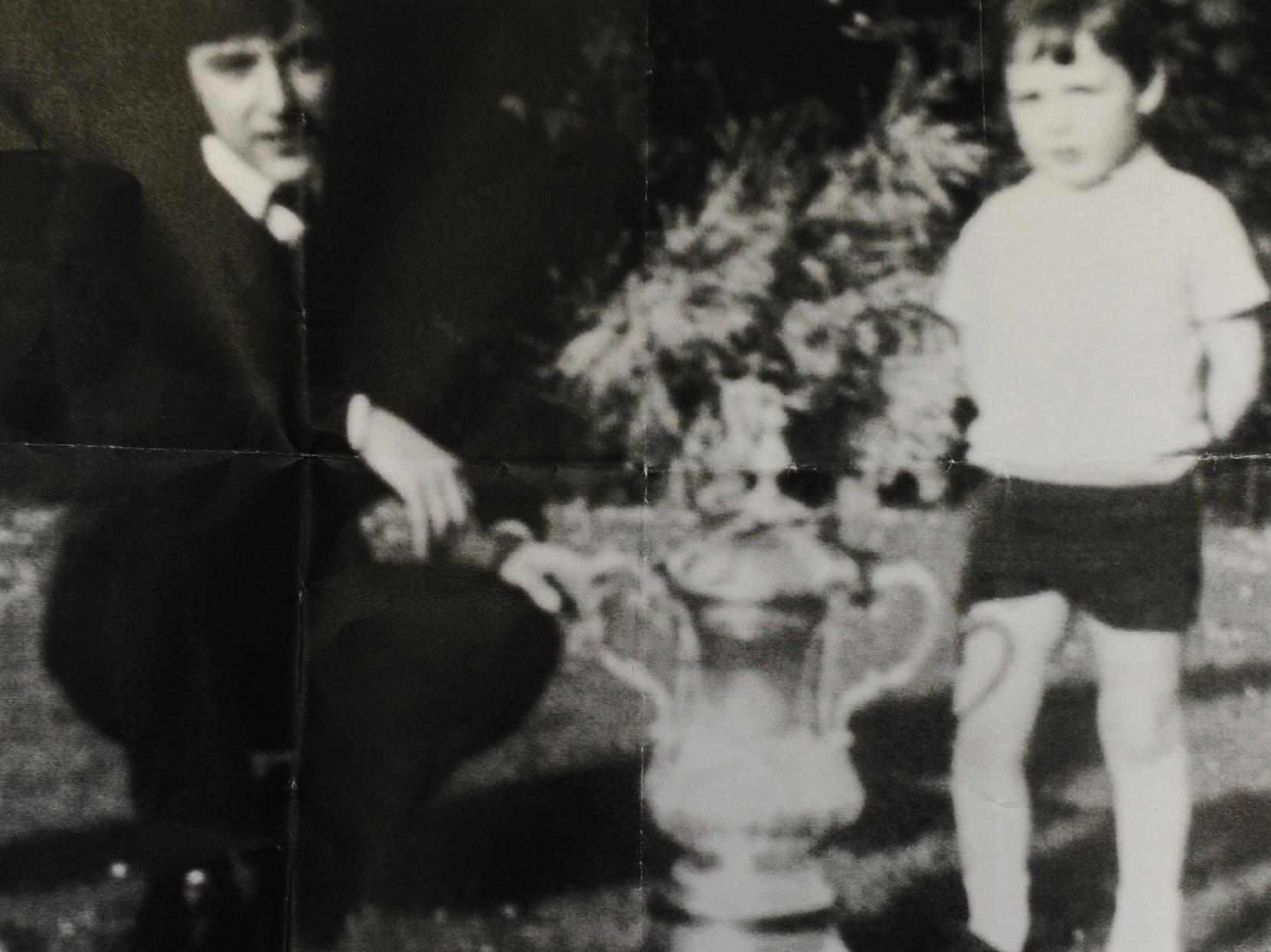 The father and son pictured in 1972 when Leeds United won the FA Cup