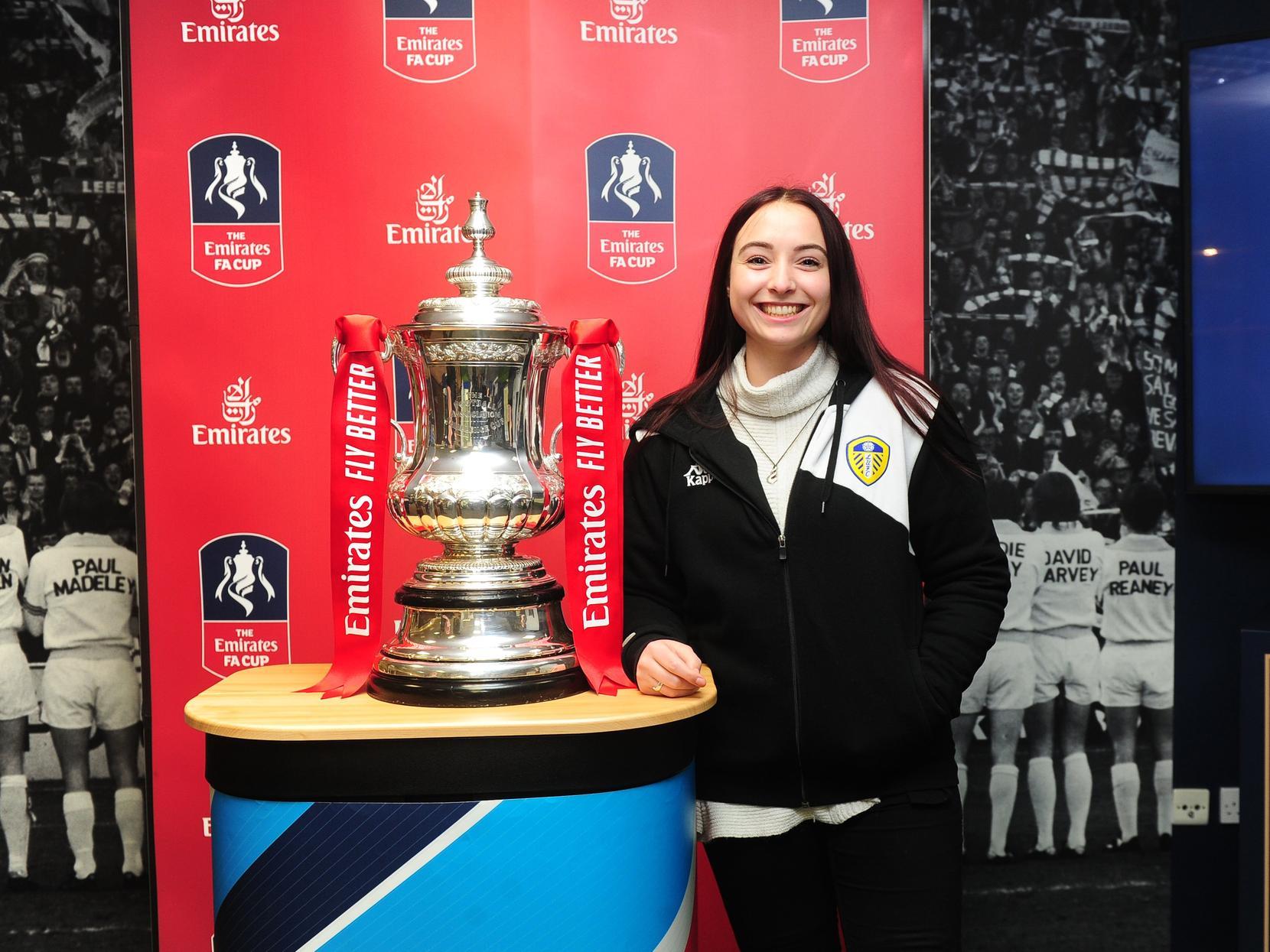 Hannah Lancaster pictured with the cup