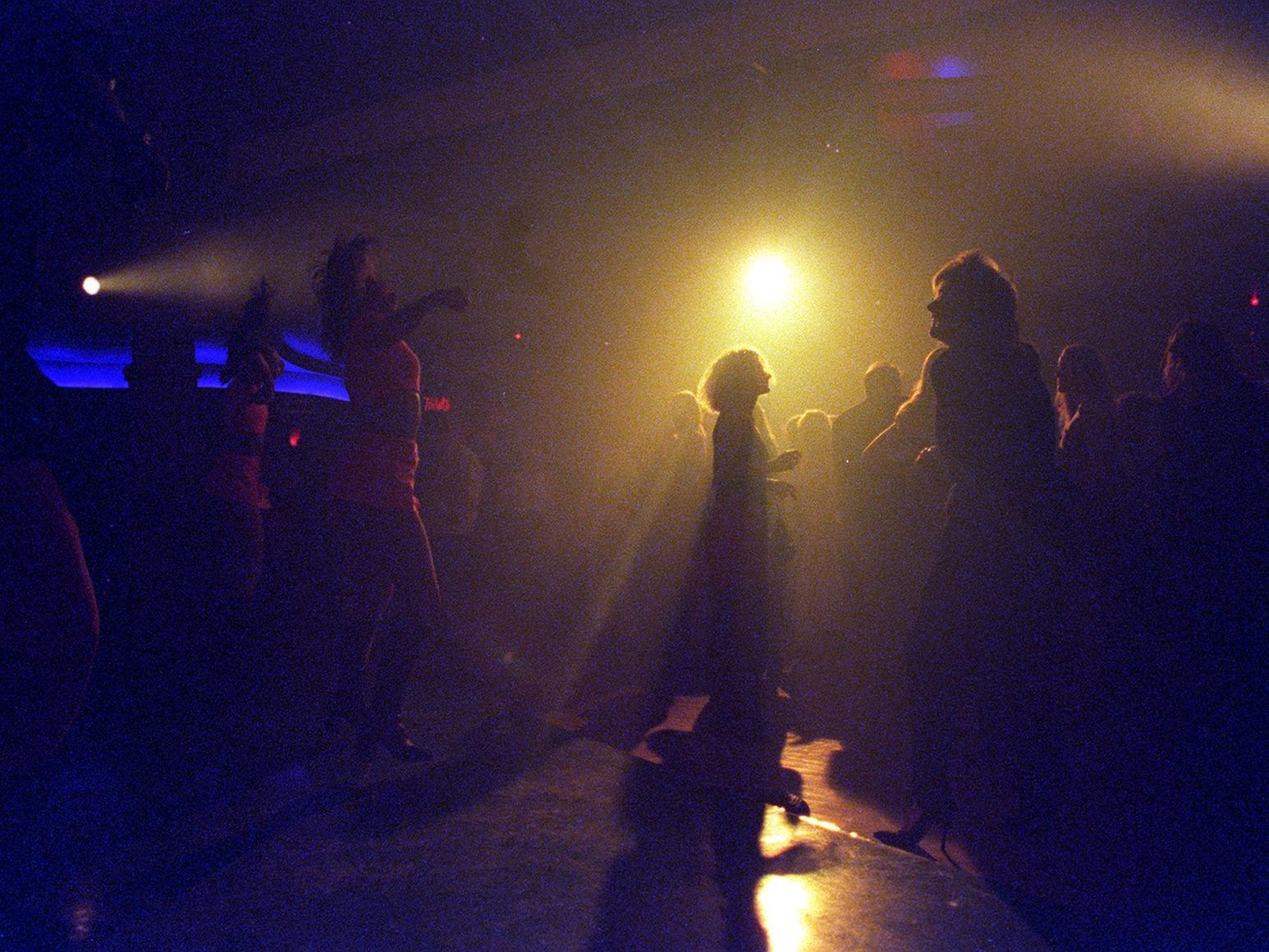 Guest's pack the dance floor inside Club Barcelona, Birstall, near Leeds.