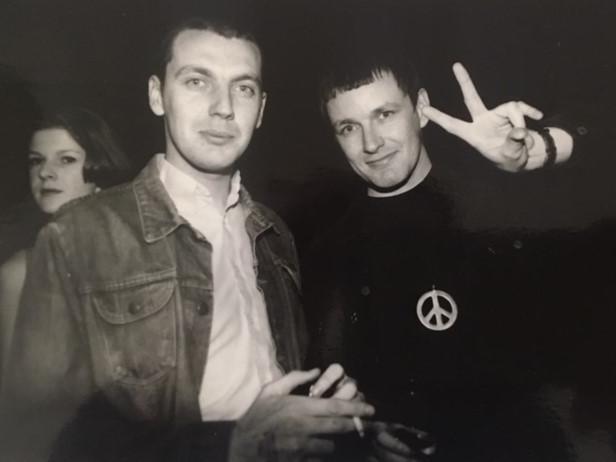 Peace is the word as these clubbers enjoy a night out.